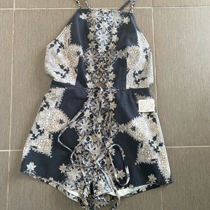 Free People Criss Cross Romper